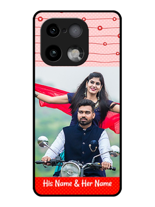 Custom Realme 16 Pro Plus 5G Custom Glass Phone Case - Red Pattern Case Design