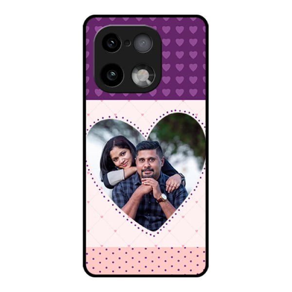 Realme 16 Pro Plus 5G Custom Glass Phone Case - Violet Love Dots Design