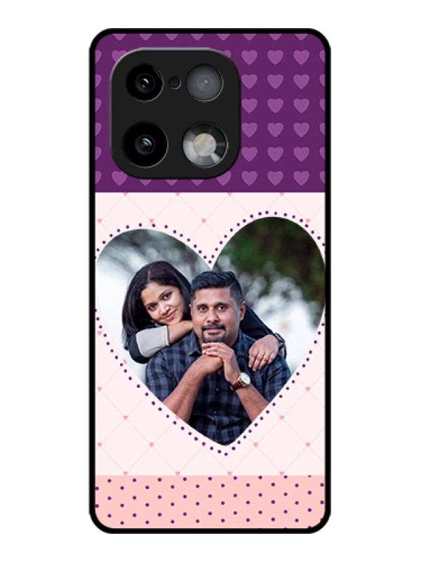 Custom Realme 16 Pro Plus 5G Custom Glass Phone Case - Violet Love Dots Design
