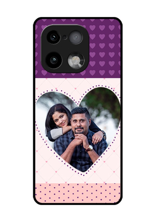 Realme 16 Pro Plus 5G Custom Glass Phone Case - Violet Love Dots Design