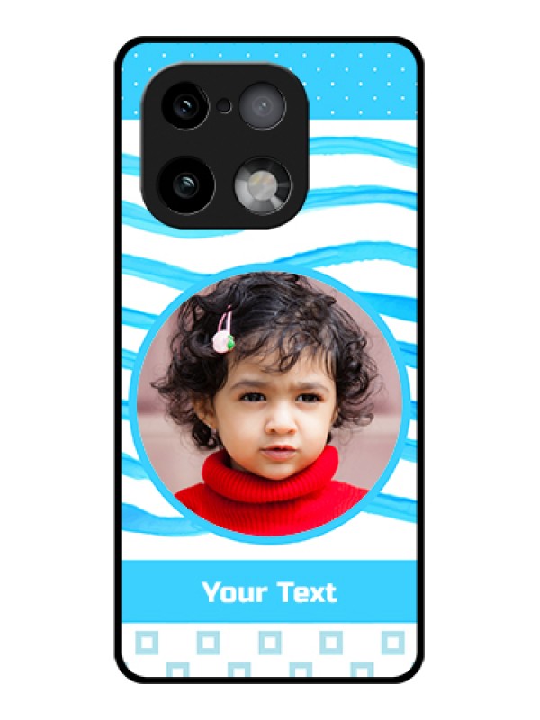 Custom Realme 16 Pro Plus 5G Custom Glass Phone Case - Simple Blue Case Design