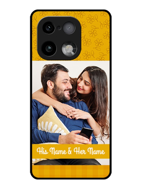 Custom Realme 16 Pro Plus 5G Custom Glass Phone Case - Yellow Floral Design