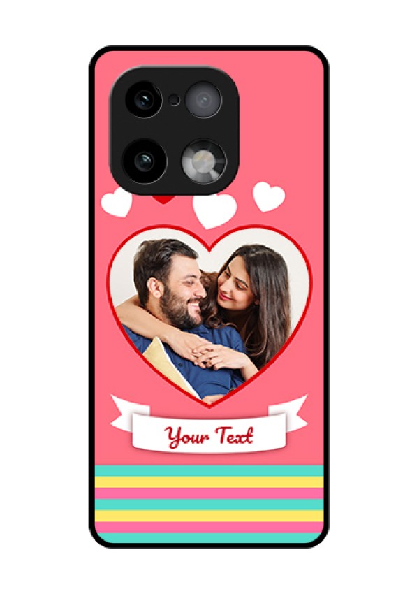 Realme 16 Pro Plus 5G Custom Glass Phone Case - Love Shapes Doodle Design