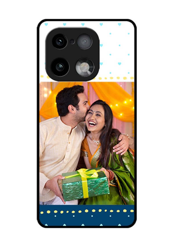 Realme 16 Pro Plus 5G Custom Glass Phone Case - White And Blue Abstract Design