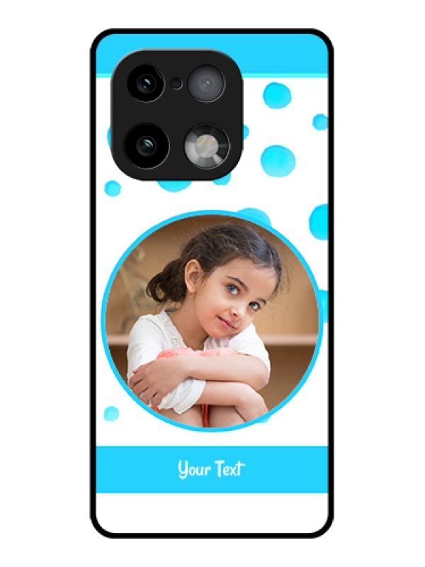 Custom Realme 16 Pro Plus 5G Custom Glass Phone Case - Blue Bubbles Pattern Design