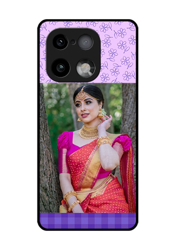 Realme 16 Pro Plus 5G Custom Glass Phone Case - Purple Floral Design