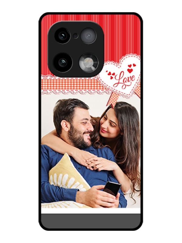 Custom Realme 16 Pro Plus 5G Custom Glass Phone Case - Red Love Pattern Design