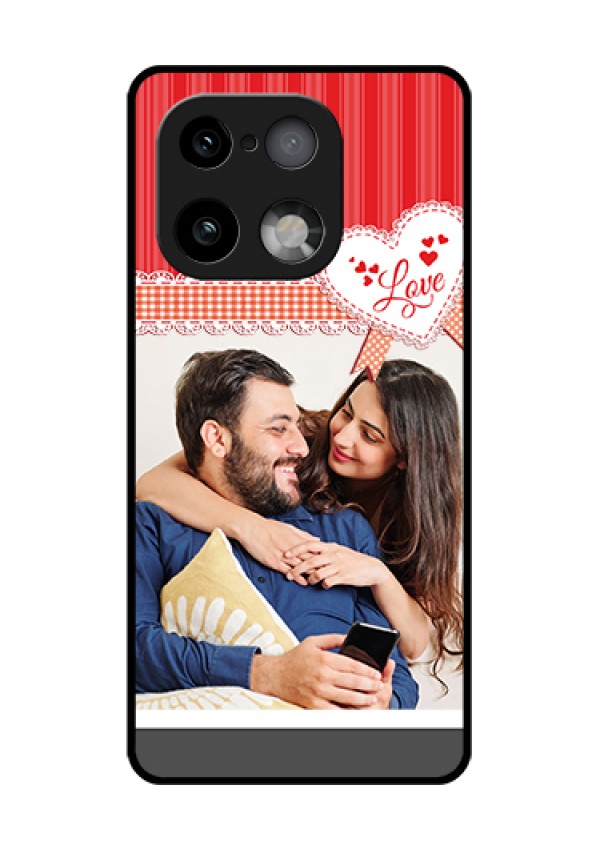 Realme 16 Pro Plus 5G Custom Glass Phone Case - Red Love Pattern Design