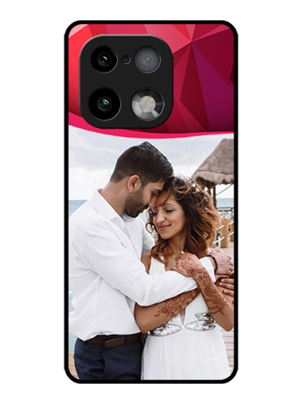 Custom Realme 16 Pro Plus 5G Custom Glass Phone Case - Red Abstract Design