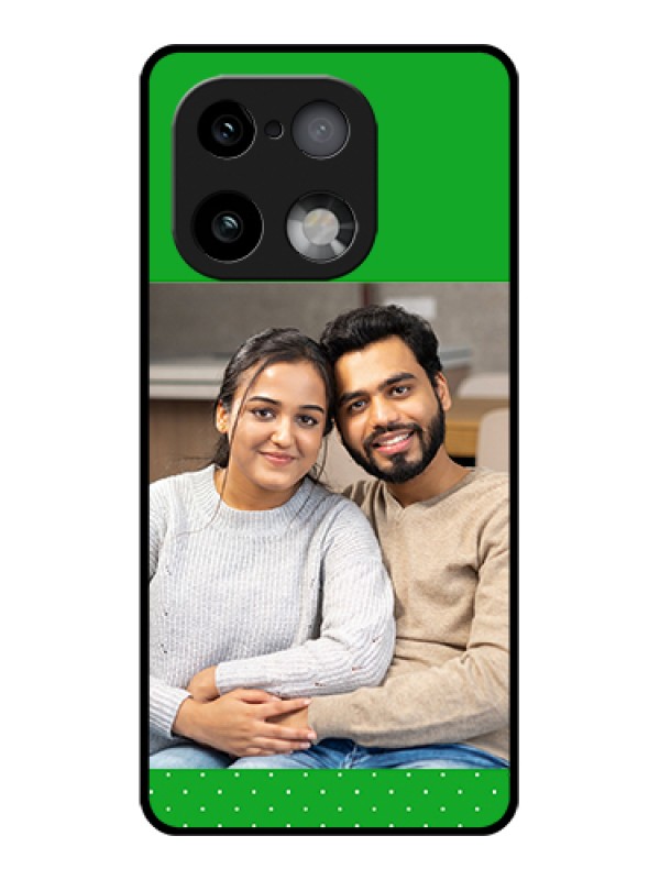 Custom Realme 16 Pro Plus 5G Custom Glass Phone Case - Green Pattern Design