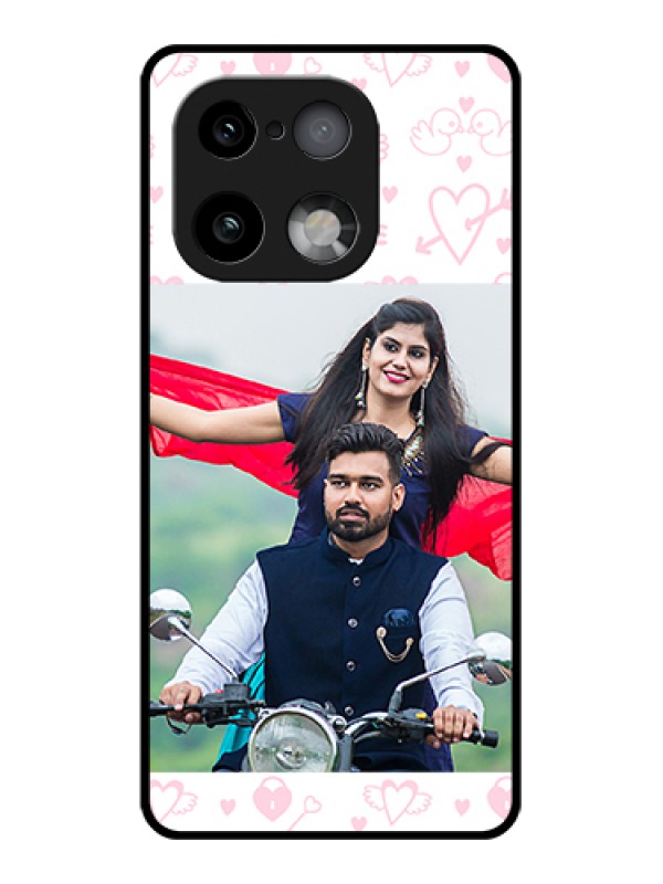 Custom Realme 16 Pro Plus 5G Custom Glass Phone Case - Pink Flying Heart Design
