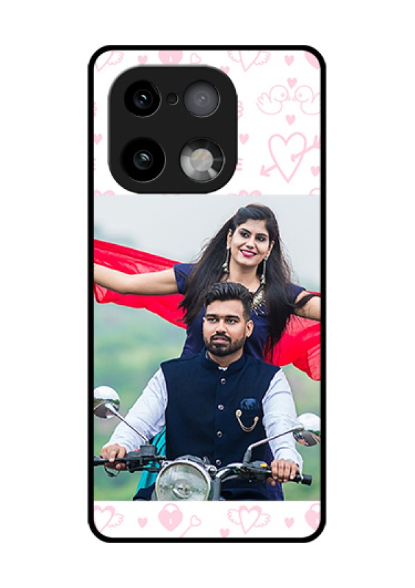 Realme 16 Pro Plus 5G Custom Glass Phone Case - Pink Flying Heart Design