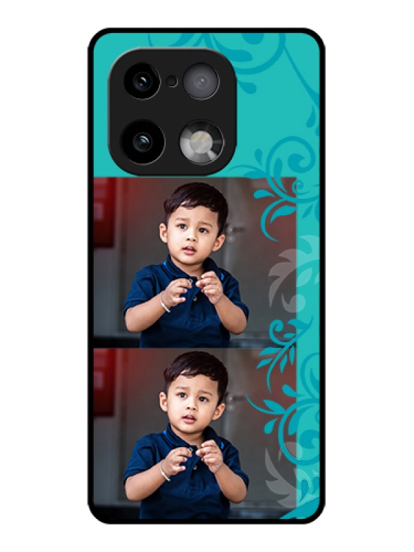 Custom Realme 16 Pro Plus 5G Custom Glass Phone Case - With Photo And Green Floral Design
