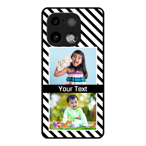 Realme 16 Pro Plus 5G Custom Glass Phone Case - Black And White Stripes Design Realme 16 Pro Plus 5G Custom Glass Phone Case - Black And White Stripes Design