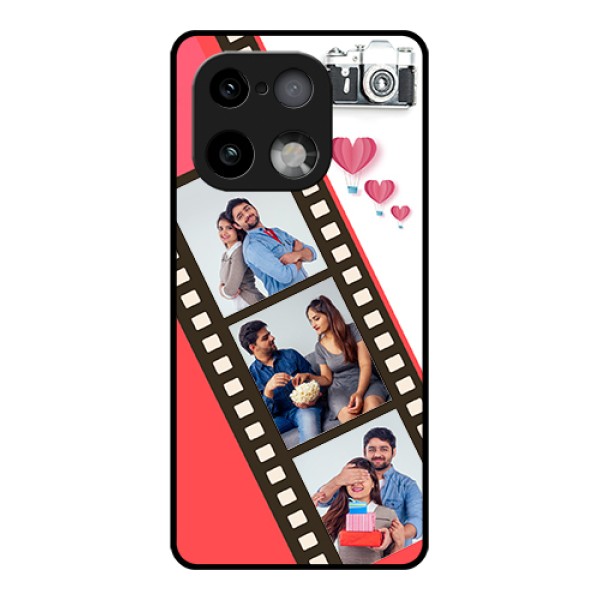Realme 16 Pro Plus 5G Custom Glass Phone Case - 3 Image Holder With Film Reel Realme 16 Pro Plus 5G Custom Glass Phone Case - 3 Image Holder With Film Reel