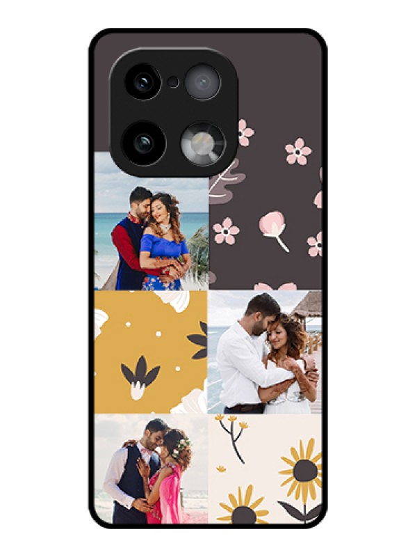 Custom Realme 16 Pro Plus 5G Custom Glass Phone Case - 3 Images With Floral Design