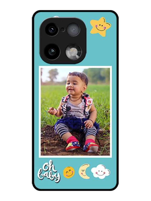 Custom Realme 16 Pro Plus 5G Custom Glass Phone Case - Smiley Kids Stars Design