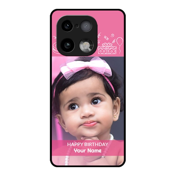 Realme 16 Pro Plus 5G Custom Glass Phone Case - With Birthday Line Art Design Realme 16 Pro Plus 5G Custom Glass Phone Case - With Birthday Line Art Design