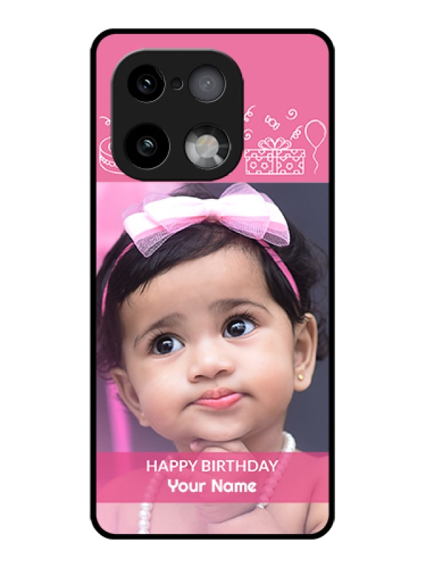 Custom Realme 16 Pro Plus 5G Custom Glass Phone Case - With Birthday Line Art Design
