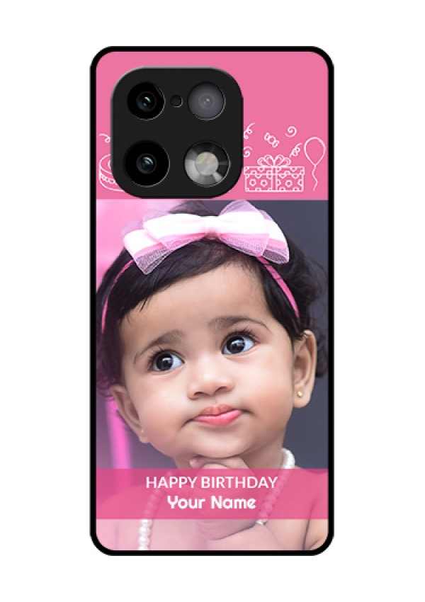 Realme 16 Pro Plus 5G Custom Glass Phone Case - With Birthday Line Art Design