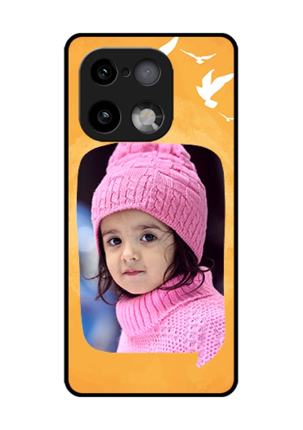 Realme 16 Pro Plus 5G Custom Glass Phone Case - Water Color Design With Bird Icons