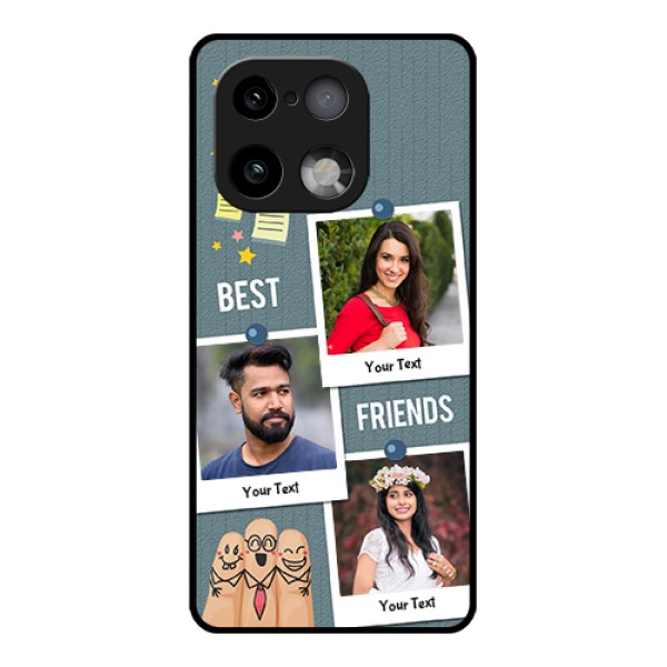 Realme 16 Pro Plus 5G Custom Glass Phone Case - Sticky Frames And Friendship Design Realme 16 Pro Plus 5G Custom Glass Phone Case - Sticky Frames And Friendship Design
