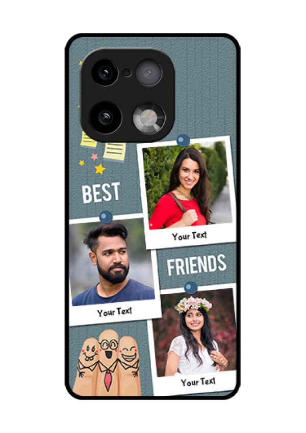 Realme 16 Pro Plus 5G Custom Glass Phone Case - Sticky Frames And Friendship Design