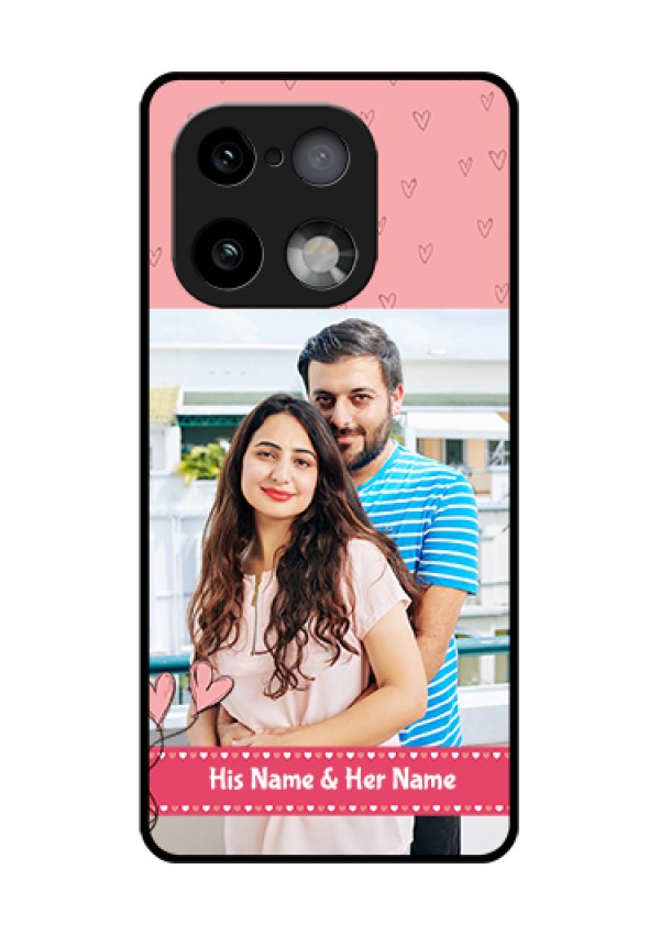 Realme 16 Pro Plus 5G Custom Glass Phone Case - Love Design Peach Color