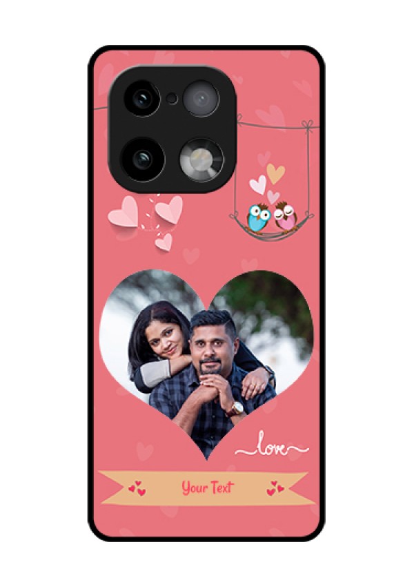 Realme 16 Pro Plus 5G Custom Glass Phone Case - Peach Color Love Design