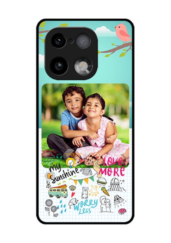 Realme 16 Pro Plus 5G Custom Glass Phone Case - Doodle Love Design