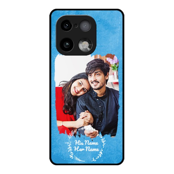 Realme 16 Pro Plus 5G Custom Glass Phone Case - Blue Color Vintage Design Realme 16 Pro Plus 5G Custom Glass Phone Case - Blue Color Vintage Design