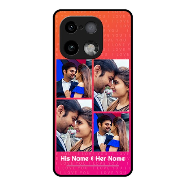 Realme 16 Pro Plus 5G Custom Glass Phone Case - I Love You Pink Design