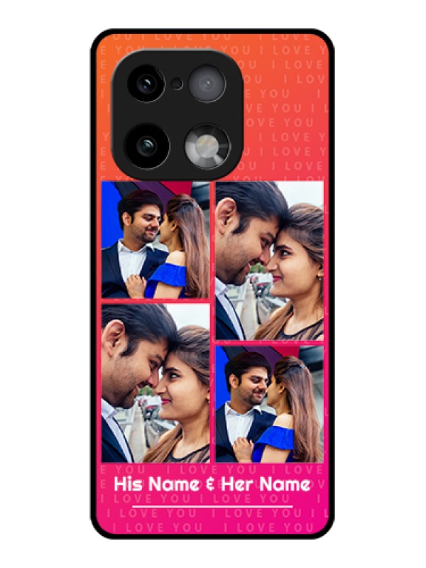 Custom Realme 16 Pro Plus 5G Custom Glass Phone Case - I Love You Pink Design