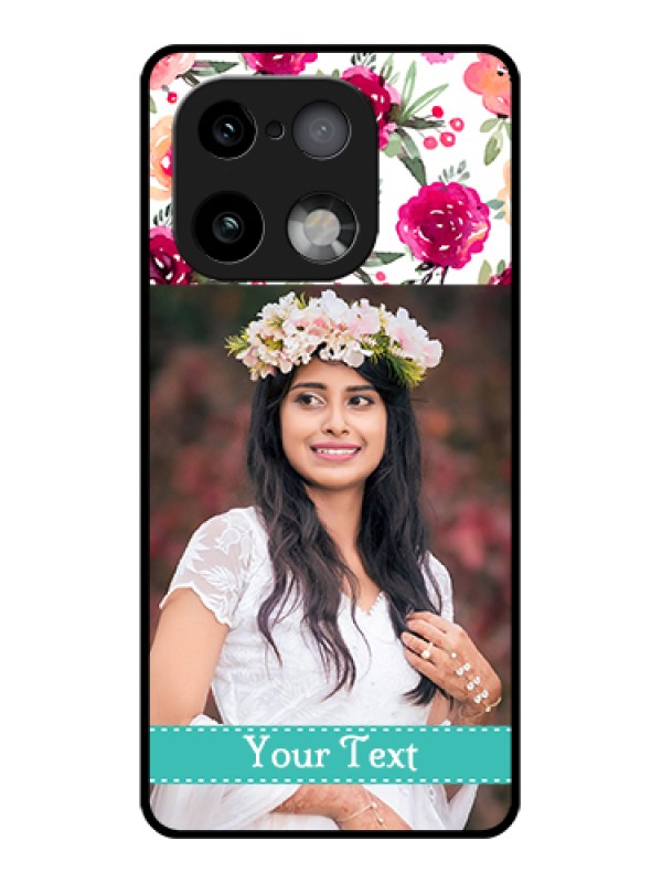 Custom Realme 16 Pro Plus 5G Custom Glass Phone Case - Water Colors Floral Design