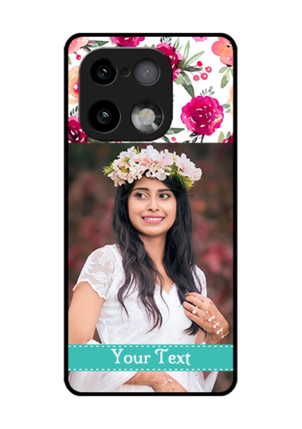Realme 16 Pro Plus 5G Custom Glass Phone Case - Water Colors Floral Design