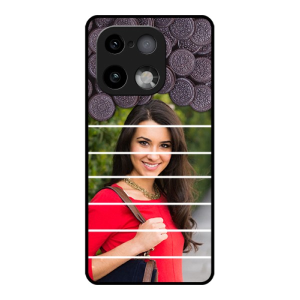 Realme 16 Pro Plus 5G Custom Glass Phone Case - With Oreo Biscuit Design Realme 16 Pro Plus 5G Custom Glass Phone Case - With Oreo Biscuit Design