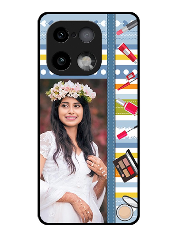 Custom Realme 16 Pro Plus 5G Custom Glass Phone Case - Makeup Icons Design