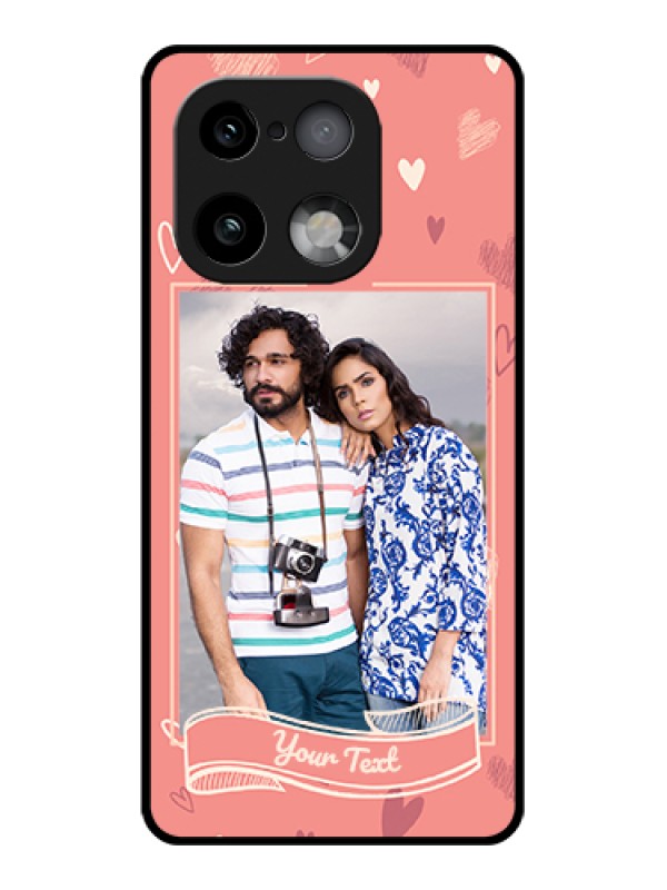 Custom Realme 16 Pro Plus 5G Custom Glass Phone Case - Love Doodle Art Design