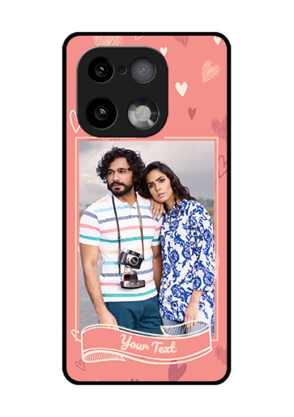 Realme 16 Pro Plus 5G Custom Glass Phone Case - Love Doodle Art Design