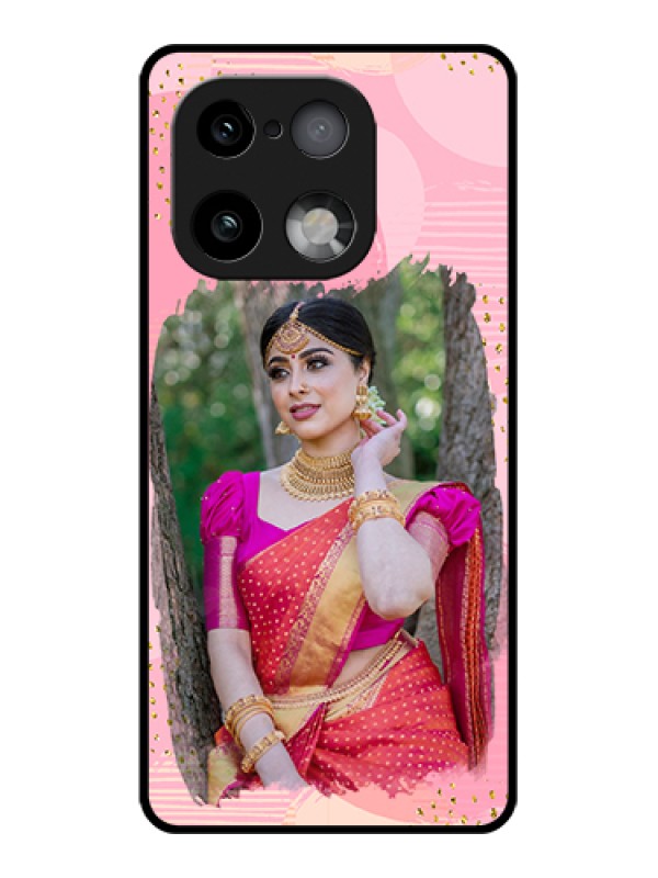 Custom Realme 16 Pro Plus 5G Custom Glass Phone Case - Gold Glitter Splash Design