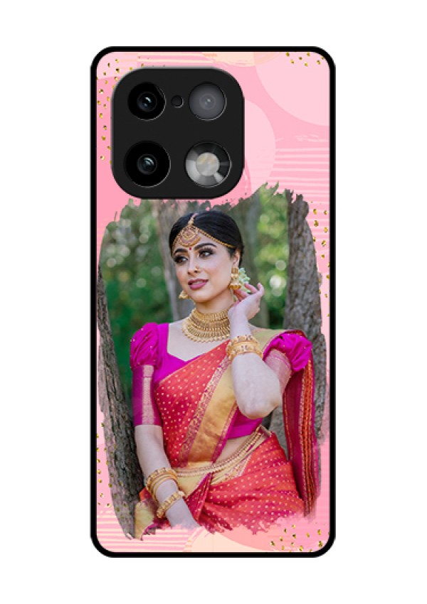 Realme 16 Pro Plus 5G Custom Glass Phone Case - Gold Glitter Splash Design