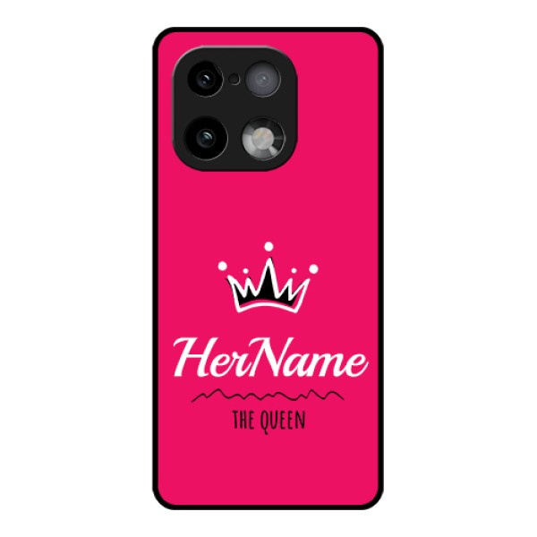 Realme 16 Pro Plus 5G Custom Glass Phone Case - Queen With Name Design Realme 16 Pro Plus 5G Custom Glass Phone Case - Queen With Name Design