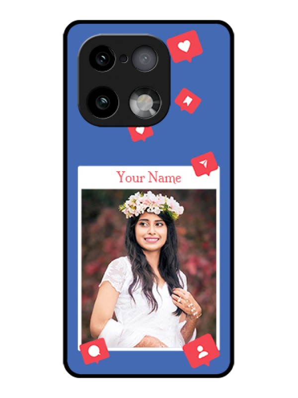 Custom Realme 16 Pro Plus 5G Custom Glass Phone Case - Like Share And Comment Design