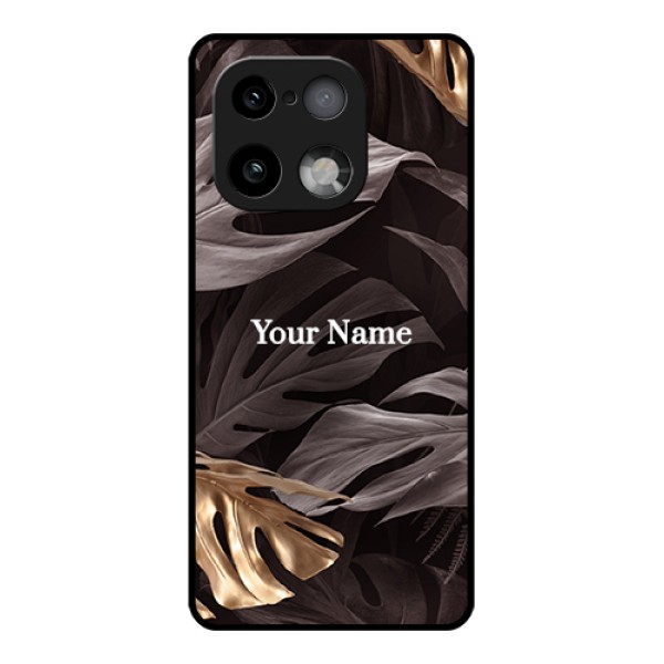 Realme 16 Pro Plus 5G Custom Glass Phone Case - Wild Leaves Digital Paint Design Realme 16 Pro Plus 5G Custom Glass Phone Case - Wild Leaves Digital Paint Design
