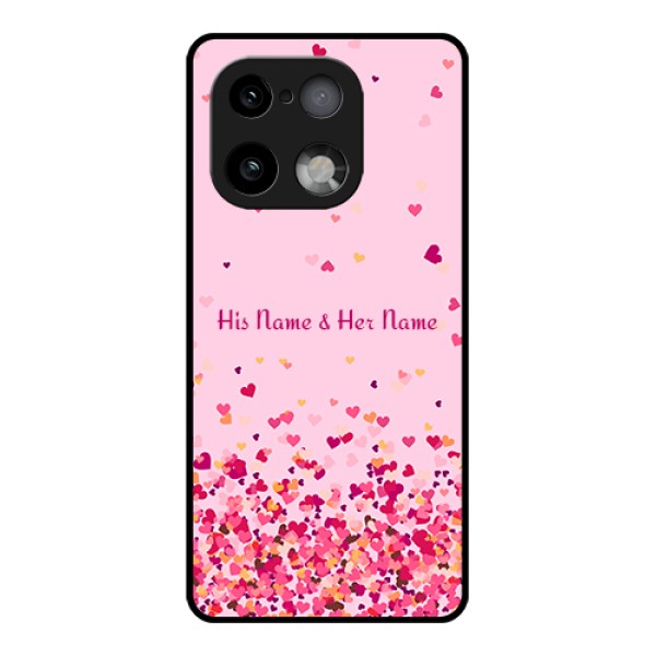 Realme 16 Pro Plus 5G Custom Glass Phone Case - Floating Hearts Design