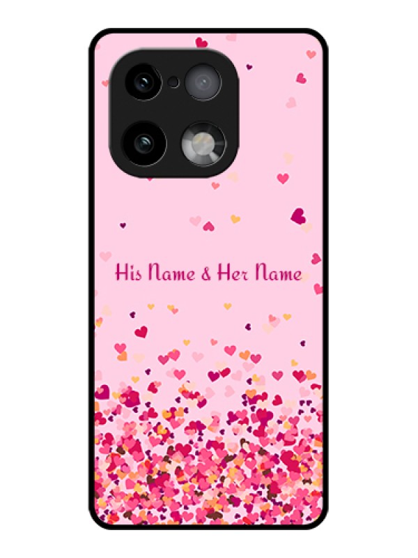 Custom Realme 16 Pro Plus 5G Custom Glass Phone Case - Floating Hearts Design