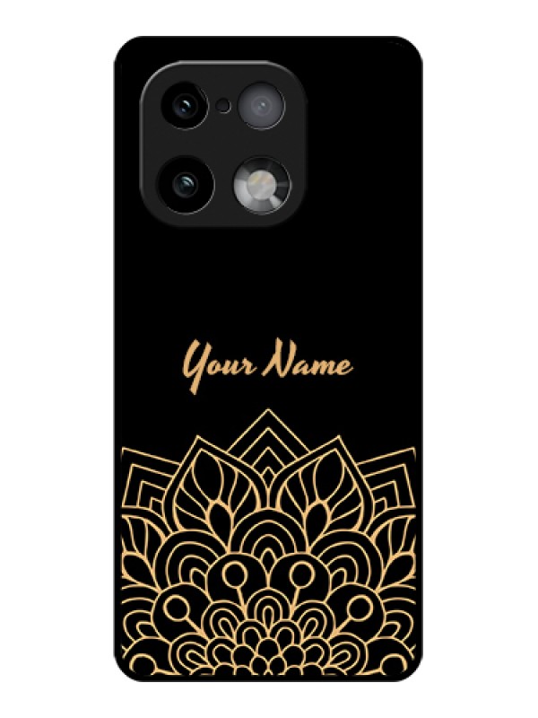 Custom Realme 16 Pro Plus 5G Custom Glass Phone Case - Golden Mandala Design