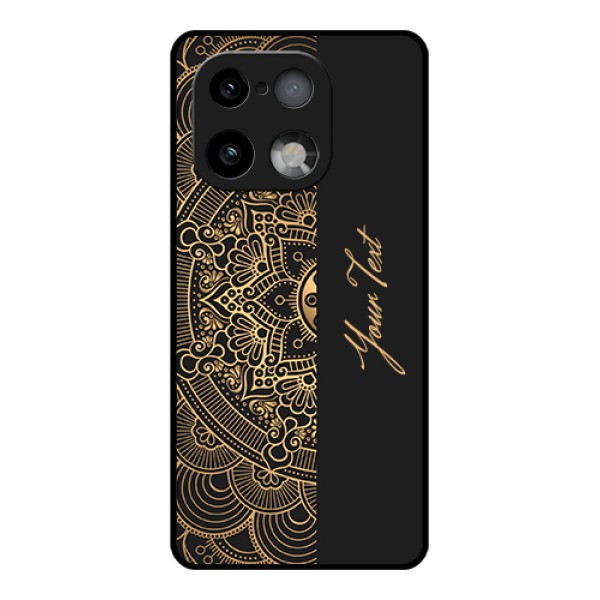 Realme 16 Pro Plus 5G Custom Glass Phone Case - Mandala Art With Custom Text Design