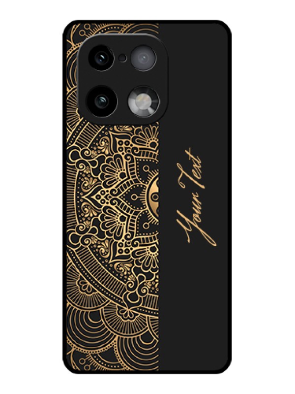 Custom Realme 16 Pro Plus 5G Custom Glass Phone Case - Mandala Art With Custom Text Design
