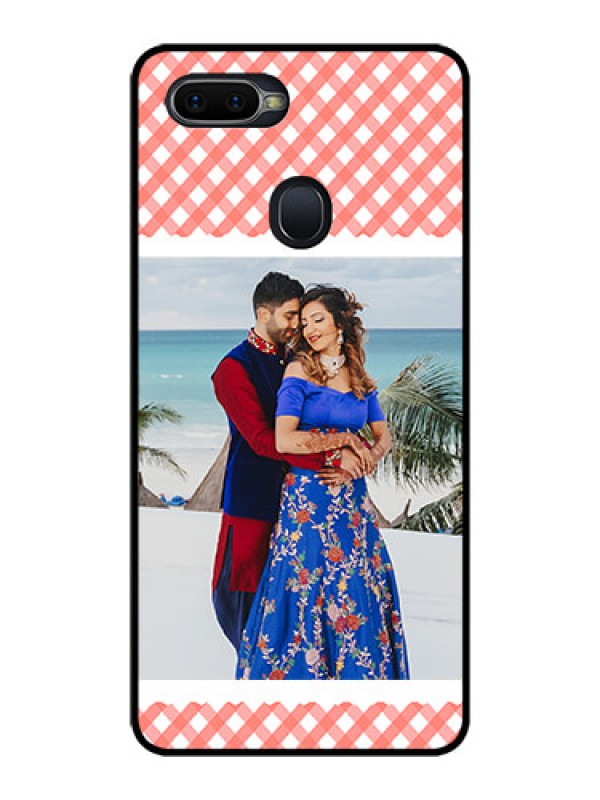 Custom Realme 2 Pro Personalized Glass Phone Case  - Pink Pattern Design
